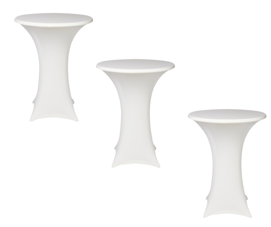 Lot de 3 tables hautes pliantes 80/110 cm