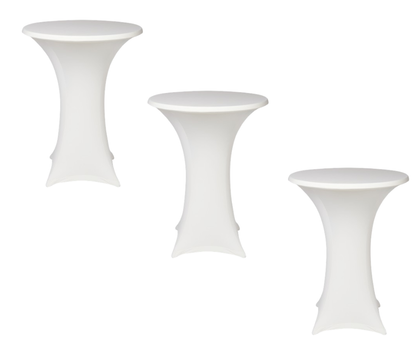 Lot de 3 tables hautes pliantes 80/110 cm