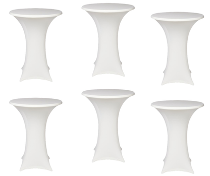 Lot de 6 tables hautes pliantes 80/110 cm