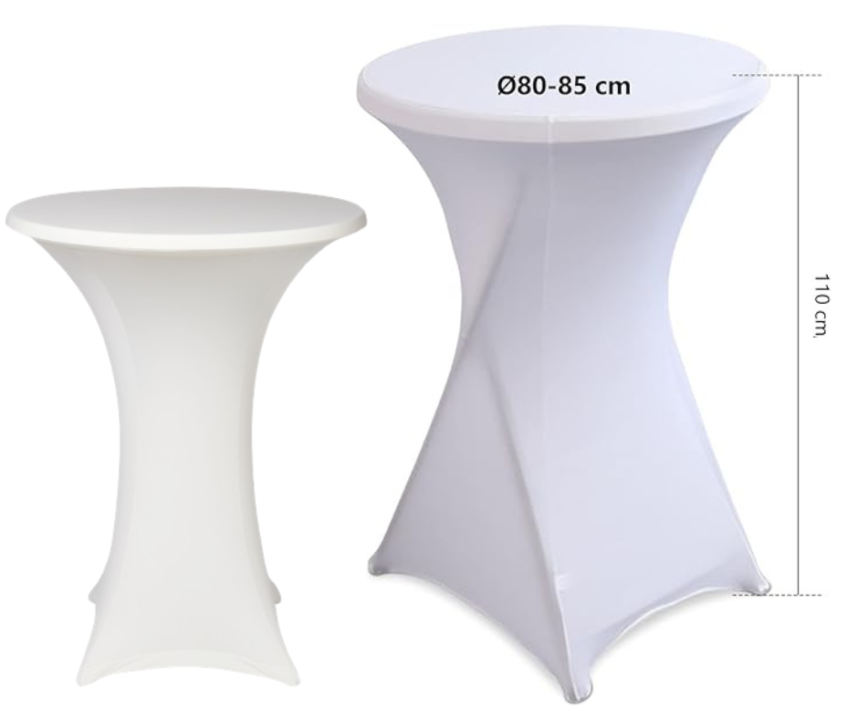 Lot de 3 tables hautes pliantes 80/110 cm