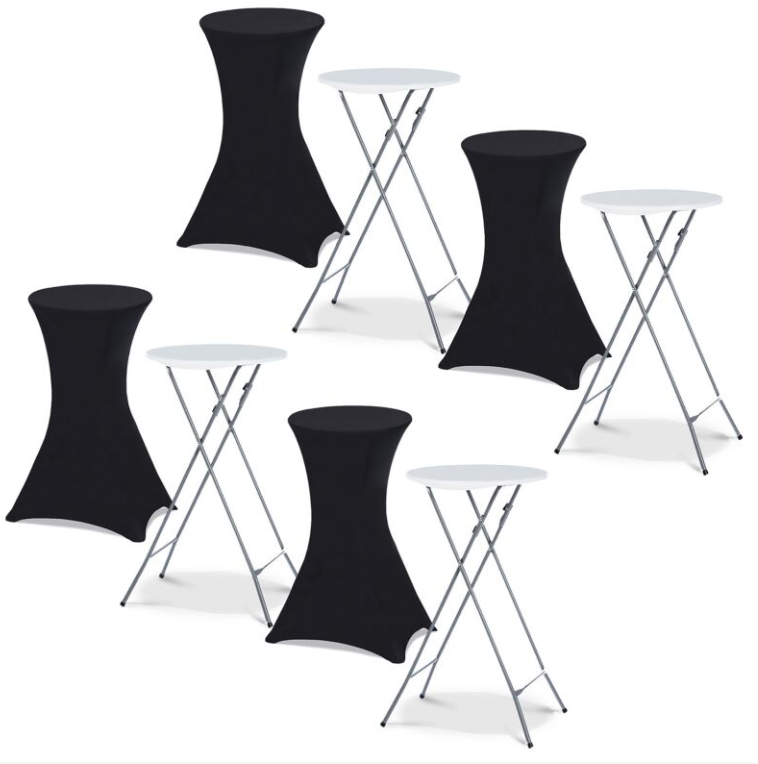 Lot de 4 tables hautes pliantes